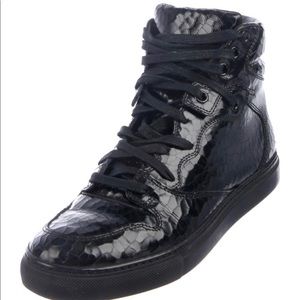 Balenciaga embossed leather high top sneaker